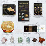 Taurus Zodiac Crystals & Candle Holder Gift Set