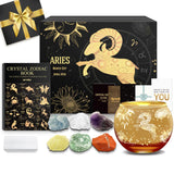 Aries Zodiac Crystals & Candle Holder Gift Set