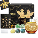 Gemini Zodiac Crystals & Candle Holder Gift Set