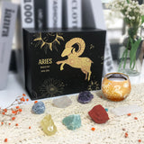 Aries Zodiac Crystals & Candle Holder Gift Set