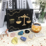 Libra Zodiac Crystals & Candle Holder Gift Set