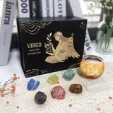 Virgo Zodiac Crystals & Candle Holder Gift Set