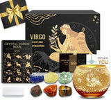 Virgo Zodiac Crystals & Candle Holder Gift Set