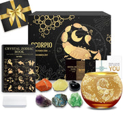 Scorpio Zodiac Crystals & Candle Holder Gift Set