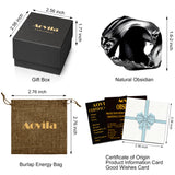 AOVILA Natural Black Obsidian Raw Crystals 1.6-2"