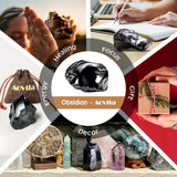 AOVILA Natural Black Obsidian Raw Crystals 1.6-2"