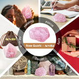 AOVILA Natural Rose Quartz Raw Crystals 1.6-2"