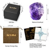AOVILA Natural Amethyst Raw Crystals 1.6-2"