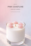 AOVILA Pink Coastline sea salt and pink grapefruit scented candle for fresh clean scent lovers