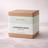 AOVILA Evergreen Ridge gift-ready candle packaging for forest-inspired home fragrance and thoughtful gifting