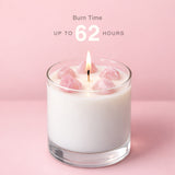 AOVILA Pink Coastline scented candle up to 62 hours burn time soy coconut beeswax blend