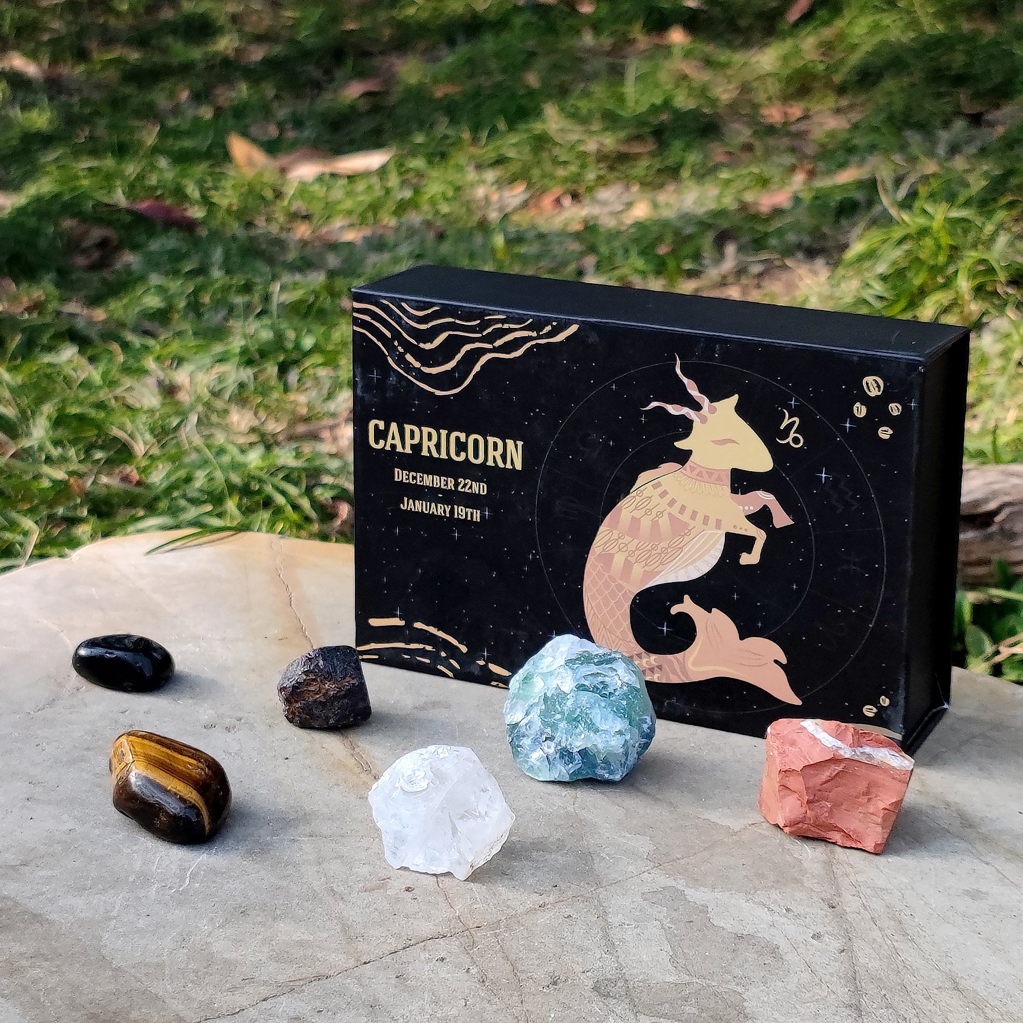 Capricorn Zodiac Crystals Gift Set