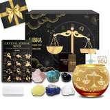 Libra Zodiac Crystals & Candle Holder Gift Set